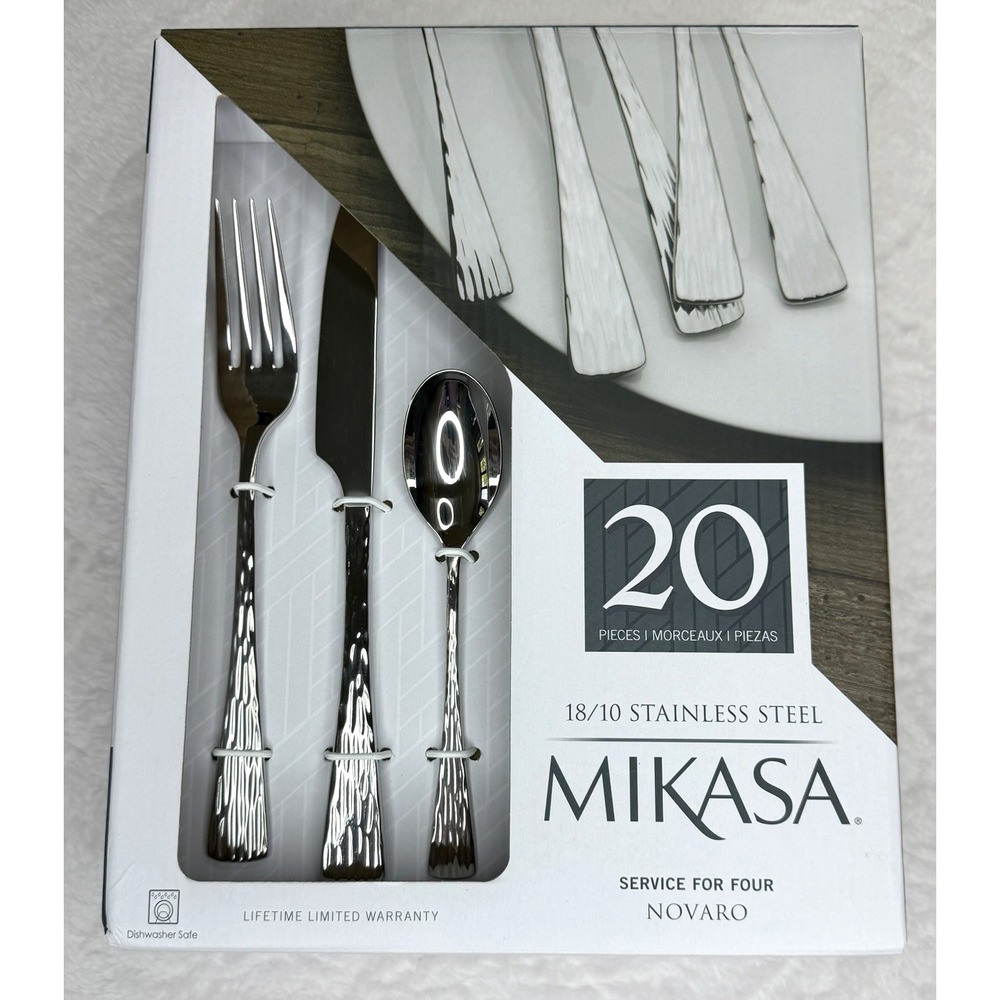 Mikasa Novaro 20 Piece Flatware Set 18/10 Stainless Steel 5281422 New Boxed